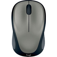 ロジクール 無線（ワイヤレス）マウス 3ボタン 左右対称 電池式 サイドラバー加工 M235SNSV シルバー 1個