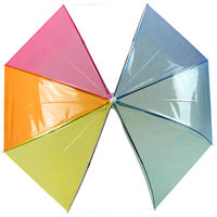 アテイン 60cm ジャンプ傘 レインボービニール 2053 1セット(3本)（直送品）