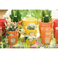 杉田エース SERAXSERAX スモールスマイリーポット オレンジ CWW693265 1セット(5個)（直送品）