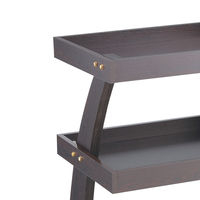 【軒先渡し】サロンワゴン ウッド(ブラックウォルナット)FV-158-BLK　1台　フィフティ・ヴィジョナリー（直送品）