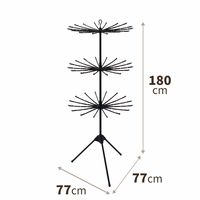 天馬 PORISH ブラック物干し パラソルスタンド3段 PSBK-08 811001084 1台