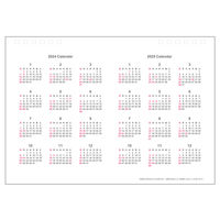 ナカバヤシ 【2024年版】ロジカル卓上カレンダー Wリング B6 ブラック CLT-B602-24D 1冊（直送品）