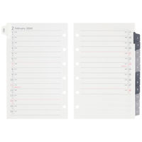 マルマン 【2024年版】リフィル ミニ データプラン 6穴 月間ダイアリー(見開き1ヶ月) 月曜始まり LS472-24 1セット(2冊)（直送品）