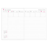 ナカバヤシ 【2024年版】ロジカルダイアリー 週間ノートタイプ A5 月曜始まり ブルー NS-A507-24AB 1セット(2冊)（直送品）