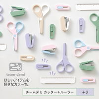 プラス チームデミ カッター + ルーラー(定規) ふじ 31463 1パック