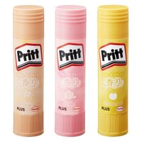 プラス スティックのり 香りプリット レギュラーサイズ 約10g 3本アソートセット 29775 1セット(15本:3本×5)