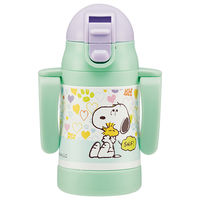 超軽量両手ストローステンレスボトル 240ml スヌーピー ビーグルハグ スケーター