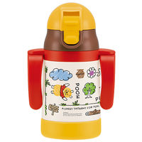 超軽量両手ストローステンレスボトル 240ml くまのプーさん スケッチ スケーター