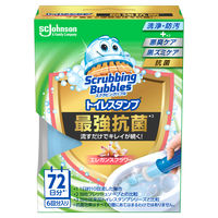 スクラビングバブル トイレ掃除 トイレスタンプ 最強抗菌 エレガンスフラワーの香り 本体 1セット(18回分：1本入×3個) トイレ洗剤 ジョンソン