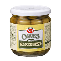 讃陽食品工業 ケ)業務用 スタフドオリーブ 1ケース 330G×24　常温（直送品）