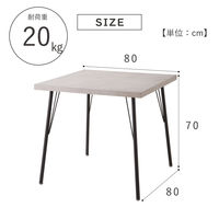 武田コーポレーション ダイニングテーブル正方形 大理石 T7-DTS80GRY 1セット（直送品）