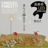 大河商事 LEDキャンドルライト ロウソク 2本セット 本物の炎の揺らぎ ナチュラル LUFINE003-NA 1セット(2本入)（直送品）