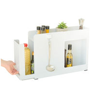 大河商事 隠れる調味料ストッカー 見せ収納 左開き 油はね防止カバー付き 横から取り出せる monowa027-LEFT 1個（直送品）