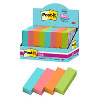 スリーエム(3M) ポストイット ふせん 付箋 強粘着 見出し 50mm×15mm マルチカラー1 1箱（32冊入） 7001SS-MC-1N