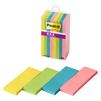 スリーエム(3M) ポストイット ふせん 付箋 強粘着 75mm×25mm マルチカラー8 1ケース（8冊入） 500SS-MC-8N
