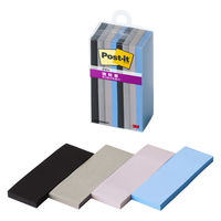 スリーエム(3M) ポストイット ふせん 付箋 強粘着 75mm×25mm マルチカラー9 1ケース（8冊入） 500SS-MC-9