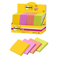 スリーエム(3M) ポストイット ふせん 付箋 強粘着 ノート 75mm×75mm マルチカラー6 1箱（12冊入） 6541SS-MC-6N