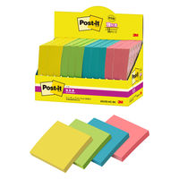 スリーエム(3M) ポストイット ふせん 付箋 強粘着 ノート 75mm×75mm マルチカラー8 1箱（12冊入） 6541SS-MC-8N