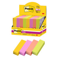 スリーエム(3M) ポストイット ふせん 付箋 強粘着 見出し 50mm×15mm マルチカラー6 1箱（32冊入） 7001SS-MC-6N