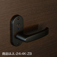 川口技研 Jレバー 小判座 空錠 艶消しブラック JL-24-1K-ZB 1個（直送品）