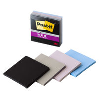 スリーエム(3M) ポストイット ふせん 付箋 強粘着 ノート 75mm×75mm マルチカラー9 1ケース（4冊入） 654SS-MC-9
