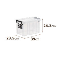 【フタ式収納】　天馬　ロックス　390Ｍ　クリア　幅23.5×奥行39.0×高さ24.3cm　1個