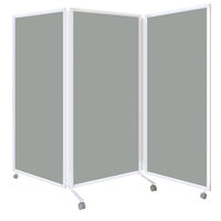 トーカイスクリーン 折りたたみ3連スクリーン 幅2784×奥行476×高さ1803mm グレー SAN-1827 グレー 1台（取寄品）