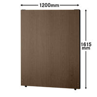 トーカイスクリーン MSパネル ブラックフレーム 幅1200×高さ1615mm ミディアムウッド MSWB-1612Mw 1枚（取寄品）