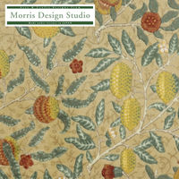 川島織物セルコン モリスデザインスタジオ フルーツ インテリアマット 500×2700mm ベージュ FT1703_32BE 1枚（直送品）