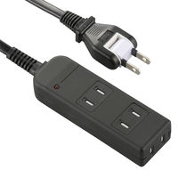 オーム電機 安全タップ雷ガード 3個口3m ブラック 00-1619 1個