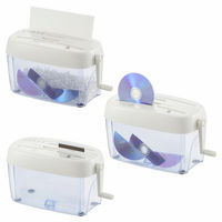 オーム電機 クロスカットハンドシュレッダー 大容量タイプ ホワイト 00-5647 1個