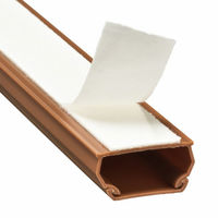 オーム電機 テープ付ABSモール3号 1m ブラウン 00-9959 1個