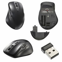 株式会社オーム電機 PCGEAR静音ワイヤレスマウス ブラックMサイズ 01-3600 1個