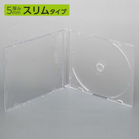 オーム電機 Blu-ray&CD&DVDケース 厚み5mmスリムタイプ クリア 10個パック 01-7214 1個(10個パック)