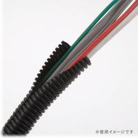 オーム電機 コルゲートチューブφ7 黒 1m 09-1877 1個