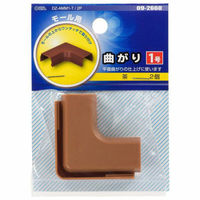 オーム電機 モール用曲がり1号 茶 2個入 09-2660 1個