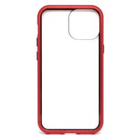 エアージェイ IPHONE 13Pro　背面クリアガラス+耐衝撃アルミバンパー背面ケース AC-P21P-MC RD 1個（直送品）