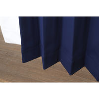 フォレストリンク 防炎遮光1級カーテン 1000×1350mm ネイビー 1セット(2枚入)（直送品）