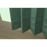 フォレストリンク 防炎遮光1級カーテン 1000×1780mm ダークグリーン 1セット(2枚入)（直送品）