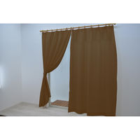 フォレストリンク 防炎遮光1級カーテン 1350×1850mm ブラウン 1セット(2枚入)（直送品）