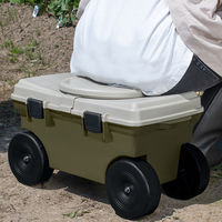 グリーンパル 作業椅子 キャスター付き 腰掛台車 園芸 収納付き KURURI 1個