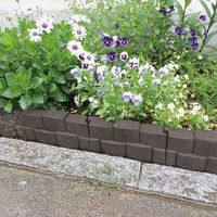 グリーンパル ガーデンフェンス 土留め 10個組 ダークブラウン 1個