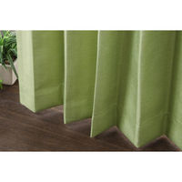 フォレストリンク 完全遮光カーテン 1500×2000mm ライムグリーン 1セット(2枚入)（直送品）