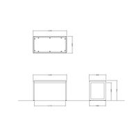 【軒先渡し】ニシキ工業 カウンターテーブル 幅1200×奥行600×高さ720mm ライトオーク AQB-B1260-LO 1台（直送品）