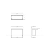 【軒先渡し】ニシキ工業 カウンターテーブル 幅1200×奥行450×高さ720mm ライトオーク AQB-H1245-LO 1台（直送品）