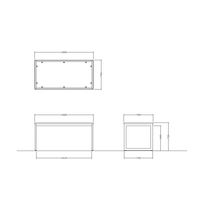 【軒先渡し】ニシキ工業 ミーティングテーブル 幅1500×奥行750×高さ720mm ダークウッド AQB-S1575-DW 1台（直送品）