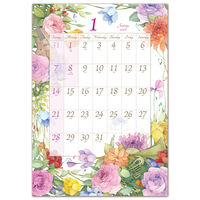 フロンティア 2024年壁掛けカレンダー　モダンフラワー　L CAL-138 2冊（直送品）