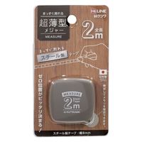 クツワ 超薄型メジャー 2m グレー MJ005GY 1セット(3個)（直送品）