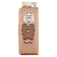 クツワ ペンケース ふわもこあにまるず ブラウン SF028BR 1セット(5個)（直送品）