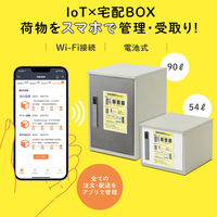 サンワサプライ ダイレクト：アプリ連動型IOTスマート宅配BOX　Sサイズ　ダークシルバー色　扉 300-DLBOX021DS 1個（直送品）